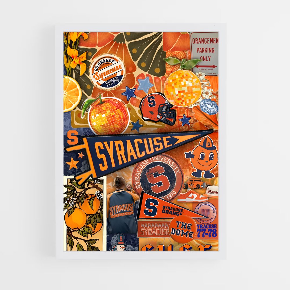 Poster Orange Syracuse – affiche Basketball (vue 3)